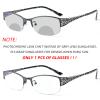 laureles Fashion Photochromic Bifocal Reading Glasses Women's Transition Eyewear Metal Frame Presbyopia Female (Black, 1.75, multiplier_x) view 2