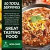Valley Food Storage Enchilada Beans & Rice | 50 Servings Emergency Food Supply | Premium Survival Meals, 25 Year Shelf Life | Prepper Food, Camping & Off Grid Living Supplies (10 Bags + Bucket) view 3