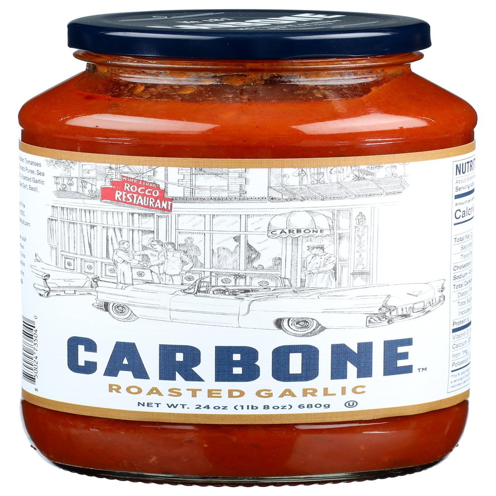 Carbone, Pasta Sauce Roasted Garlic, 22.3 Ounce