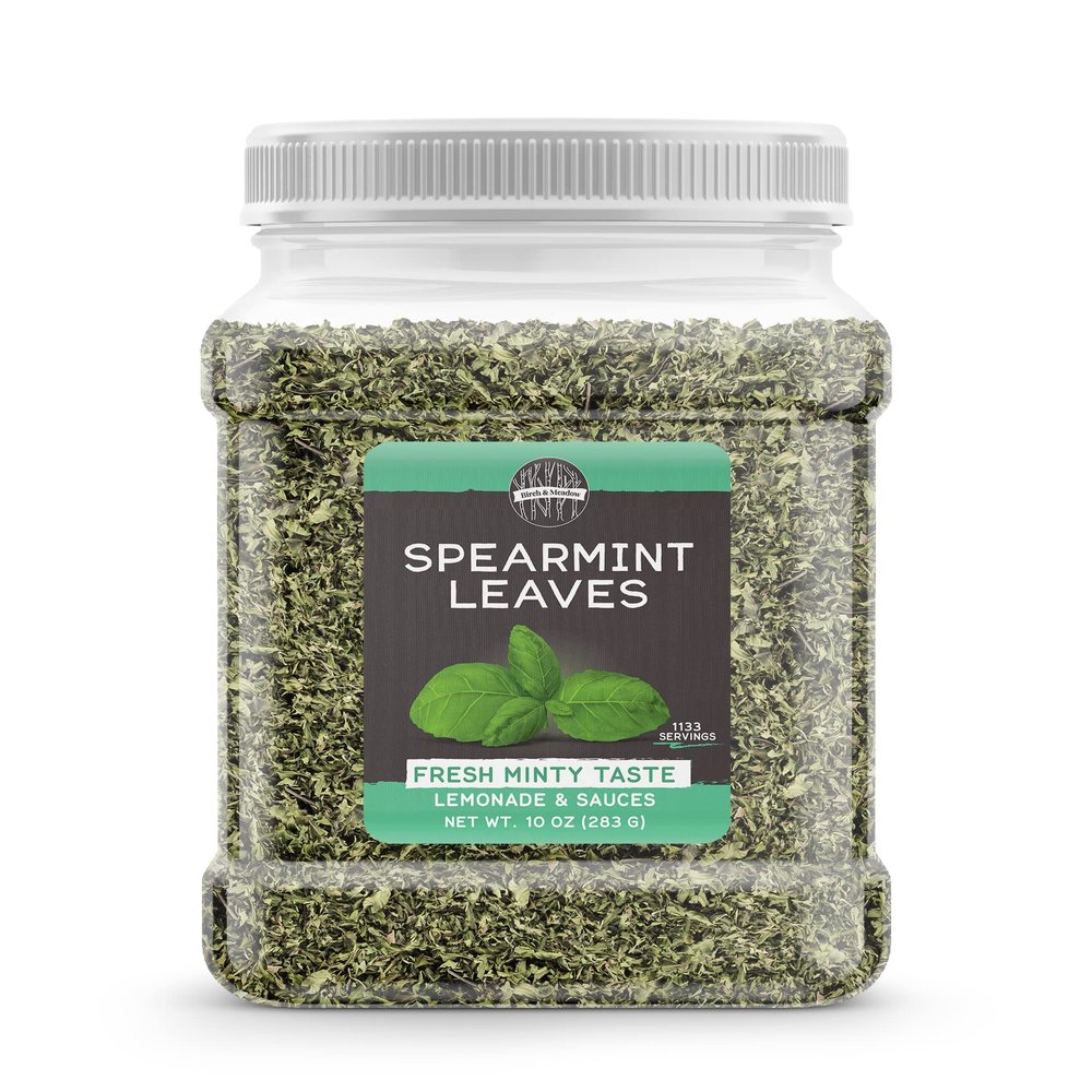Birch & Meadow 10 oz of Spearmint Leaves, Fresh Minty Taste, Pesto & Lemonade