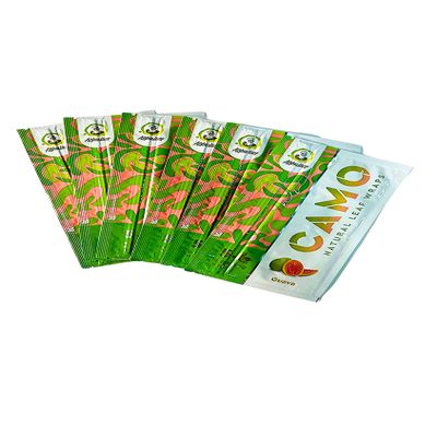 6 Packs CAMO Natural Leaf Wraps Guava 30 Sheets with an Official Camo Cones Sticker