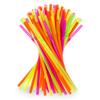 DecorRack 300 Neon Flexible Plastic Straws, BPA-Free Disposable Colorful Drinking Straws view 1