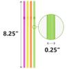 DecorRack 300 Neon Flexible Plastic Straws, BPA-Free Disposable Colorful Drinking Straws view 3