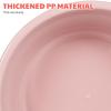 2pcs Home Bathroom Wash Basin Plastic Wash Basin Home Foot Basin Household Simple Basin (Medium Size Pink) view 2