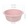 2pcs Home Bathroom Wash Basin Plastic Wash Basin Home Foot Basin Household Simple Basin (Medium Size Pink) view 3