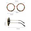 Round Reading Glasses Bling Rhinestones color Crystal Diamond Frame Computer Eyewear Anti Blue Light Reader (colorful, 2, multiplier_x) view 3