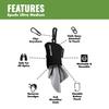 SPUDZ Ultra Microfiber Lens Cleaner  Closable Pouch, Clip-On, Washable  for Optics, Scopes, Glasses | Eagle, 6 x 6 Inch view 3