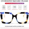AIEYEZO Oversized Blue Light Glasses for Women, Anti Fatigue Prevent Headache Computer Eyeglasses (Flower) view 4