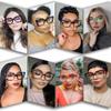 AIEYEZO Oversized Blue Light Glasses for Women, Anti Fatigue Prevent Headache Computer Eyeglasses (Pink) view 3