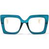 AIEYEZO Oversized Blue Light Glasses for Women, Anti Fatigue Prevent Headache Computer Eyeglasses (Blue) view 1