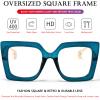 AIEYEZO Oversized Blue Light Glasses for Women, Anti Fatigue Prevent Headache Computer Eyeglasses (Blue) view 4