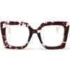 AIEYEZO Oversized Blue Light Glasses for Women, Anti Fatigue Prevent Headache Computer Eyeglasses (Brown Floral) view 1