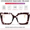 AIEYEZO Oversized Blue Light Glasses for Women, Anti Fatigue Prevent Headache Computer Eyeglasses (Brown Floral) view 4