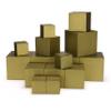 Quotidian Olive Green Foldable Mix-sized Vintage Italian Pearlescent Paper Glitter Gift Boxes with Lids 2",3",4" (5, 7.6, 10cm) Pack of 15 - Cookie Bakery Candy Party Wedding Holiday view 1