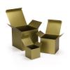 Quotidian Olive Green Foldable Mix-sized Vintage Italian Pearlescent Paper Glitter Gift Boxes with Lids 2",3",4" (5, 7.6, 10cm) Pack of 15 - Cookie Bakery Candy Party Wedding Holiday view 2