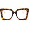 AIEYEZO Oversized Blue Light Glasses for Women, Anti Fatigue Prevent Headache Computer Eyeglasses (Tortoise) view 1