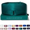 DROWSY Silk Sleep Mask - Face-Hugging, Padded Cocoon for Luxury Sleep in Total Darkness - 100% Pure Mulberry Silk (Green Sapphire) view 1