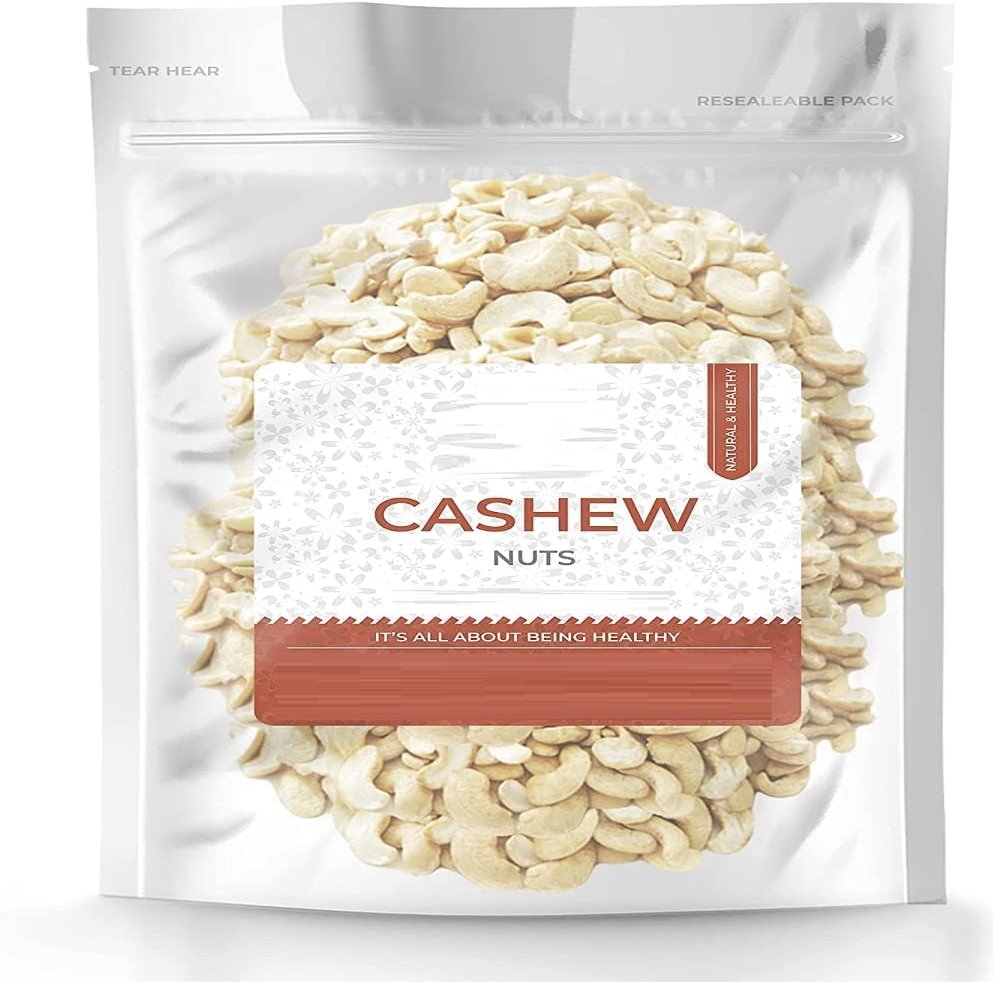 SJH Premium Broken 4-Piece Cashew Nuts -400gm | Spit Cashews | Kaju Tukdi | Kaju Tukda