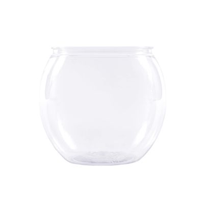 DecorFest Elegant Clear Plastic Fish Bowl 26 oz, Multi-Purpose Plant Terrarium, House Decor Display Snack Container for Events and Parties - Pack of 96
