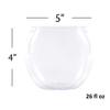 DecorFest Elegant Clear Plastic Fish Bowl 26 oz, Multi-Purpose Plant Terrarium, House Decor Display Snack Container for Events and Parties - Pack of 96 view 2