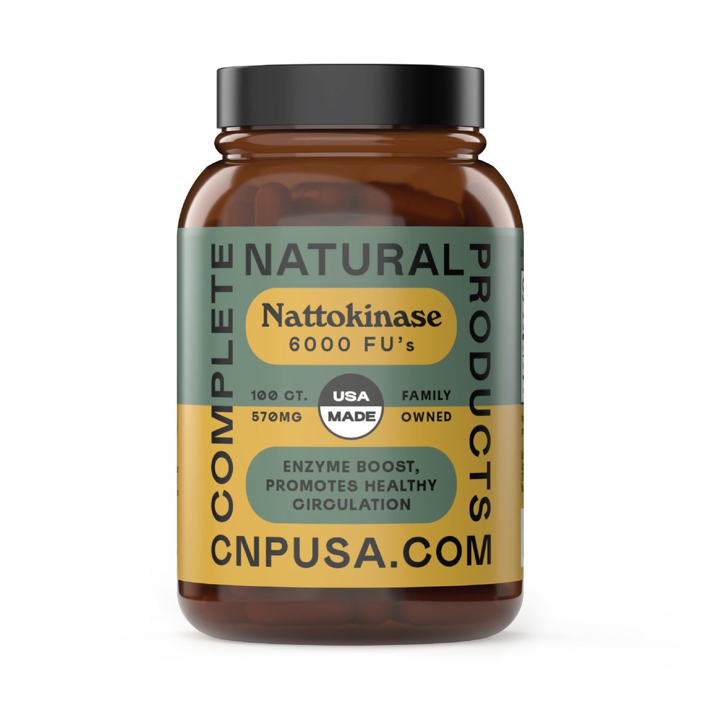 CNP Nattokinase 100mg Capsules - 6000FU Natto Enzyme Supplement, Healthy Circulation Support, Fermented Soy Extract, Vegan Gluten Free Non GMO, Pure No Fillers, High Potency, 100 Count, Made in USA