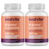 N-Acetyl L-Cysteine 600mg (NAC) (120 Vegetarian Capsules) (120 x 2) - No Stearates - Vegan - No Fillers - No Silica - No Gelatin - Gluten Free - Non GMO view 1