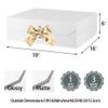 GoooodGift Extra Large White Gift Box 19x16x6 Inches, Gift Box with Ribbon, Gift Boxes with Lid Magnetic Closure, Groomsman Proposal Box, Rectangle Collapsible Boxes for Wedding Gown (Matte White) view 3