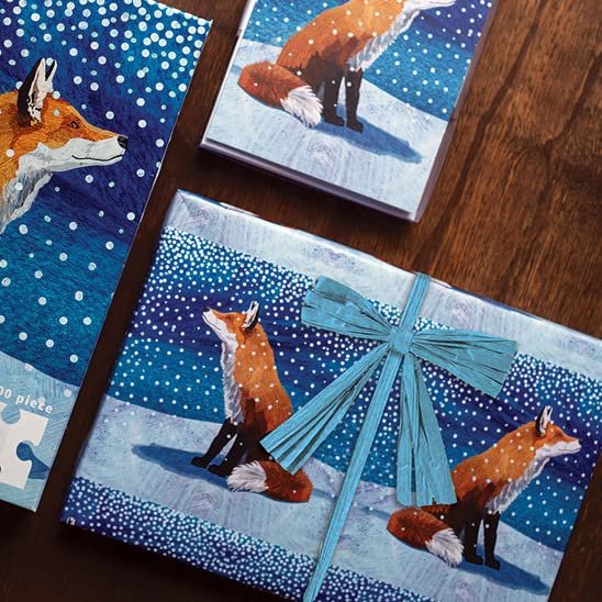 Fox Moment - Reversible Holiday Wrapping Paper - Eco Gift Wrap Allport Editions x Wrappily