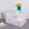 GoooodGift Extra Large White Gift Box 19x16x6 Inches, Gift Boxes with Ribbon, Gift Box with Lid Magnetic Closure, Groomsman Proposal Box, Rectangle Collapsible Boxes for Wedding Dress(Glossy White) view 2