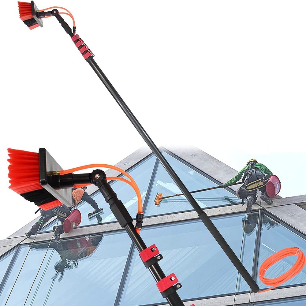 Water Fed Pole Kit,Water Fed Brush Water Fed Pole Kit Window Cleaning Pole 6M 9M 10.8M Water Fed Telescopic Brush/Extendable Cleaner Conservatory Roof Suitable For Photovoltaic Panel Cleaning Trucks