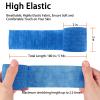 24 Pack Self Adhesive Cohesive Bandage Wrap, 2 x 5 Yards Blue Athletic Tape Pre Wrap Elastic Medical Tape Non Woven Bandage Rolls Vet Wrap for First Aid Medical, Sports, Knee, Ankle, Wrist Sprains view 4