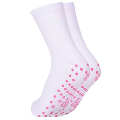Self Heating Socks Thermotherapeutic Sock, Health Massage Socks, Promote Blood Circulation, Relieves Stress 1 Pair White