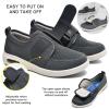 FZYUAN Men's Diabetic Shoes, Extra Wide Width Diabetic Slippers with Adjustable Closures, Breathable Mesh Walking Sneakers Walking Shoes for Fasciitis Bunions Arthritis Edema Swollen Feet,Gray,9 view 4