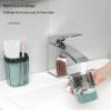 Travel Toileting Cup, Transparent Mouthwash Cup, Portable Toothbrush Case with Cover, Bathroom Toiletries Toothpaste Toothbrush Storage Box for Travel Camping Home School Business Trip view 3