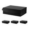 PACKGILO Black Extra Large Gift Box with Lid 4 Pcs 16.5 x 13 x 5.3 Inches, Gift Box large Black Gift Boxes for Presents Clothes Robe Wedding Dress Sweater,Reusable Foldable Bridesmaid Proposal BoxMatte view 1