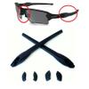 GALAXYLENSE Replacement Nose Pad Kits Ear Sock Parts For Oakley Flak 2.0 Or Flak 2.0 XL Sunglasses Multiple Selection (Black Rubber Kits) view 2