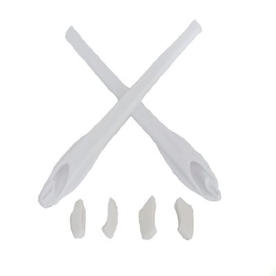 GALAXYLENSE Replacement Nose Pad Kits Ear Sock For Oakley Flak 2.0 Or Flak 2.0 XL Sunglasses Multiple Selection (White Rubber Kits)