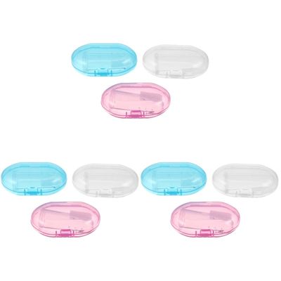 Healifty 9pcs Teething Boy Girl Toothbrush Finger Brush for Dual-Sided Oral Care