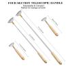 Aznrszy 2Pcs Back Scratchers, Metal Extendable BackScratchers for Adults Kids 2 Sizes Long 20 & 24 (Inches), Rake Claw/Wooden Handle/Massage Roller, Portable Head Body Scratcher Massagers view 3
