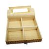 Wooden Colourful Sticks Made Adjustable Dry Fruit Box | 6 Compartment Handmade Dryfruit Box | (8 * 5 inch) view 1