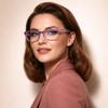 2SeeLife Blue Light Reading Glasses for Men & Women Small-Medium Fit, Sturdy Frame, Spring Hinges, Premium Readers, Purple, +2.75 view 3