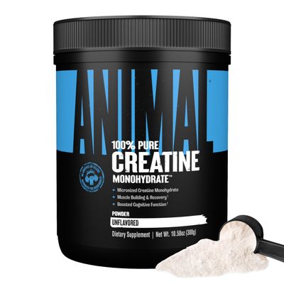 Animal Creatine Monohydrate Powder  Micronized Creatine for Women and Men, Supports Muscle Growth, Strength, Endurance, Recovery and ATP Production, Gym & Workout Supplements - Unflavored, 300g