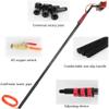 Water Fed Pole Kit,Water Fed Brush Window Cleaning Brush, Equipment Telescopic Extension Cleaning Pole Suitable For Photovoltaic Panel Cleaning, Window Glass Wall, 30cm Water Brush (Size : 19FT/6M) view 4