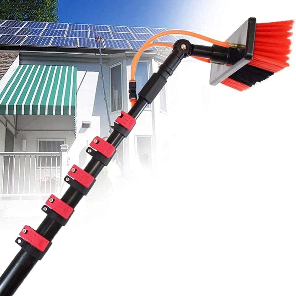Water Fed Pole Kit,Water Fed Brush Window Cleaning Pole, Window Cleaning Brush, Cleaner Kit, Water/Hose Fed Pole, Cleaning Photovoltaic and Solar Panels Water Brush (Size : 29FT/9M)
