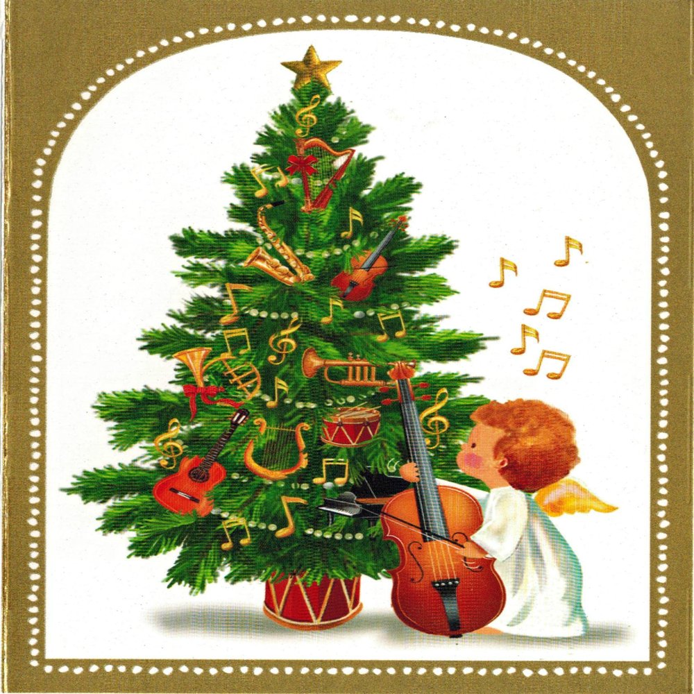 Baby Angel With Cello Mini Boxed Christmas Cards - 16 Cards & 16 Envelopes