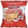 Herr's Ketchup Ripple Potato Chips (Pack of 24, 1 Ounce Bags)  Bold and Tangy Ketchup-Flavored Chips  Fun for Snacking and Sharing view 2