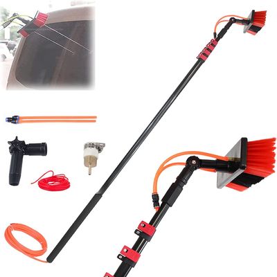 Water Fed Pole Kit,Water Fed Brush Telescopic Water Fed Pole Brush Outdoor Window Cleaner, Glass Solar Panel Cleaning Brush And Pole System, Window Washing Equipment Extendable Cleaning Kit