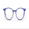 eyebobs Case Closed Premium Blue Light Reading Glasses for Women and Men | Round Blue Light Blocking Computer Glasses | Blue Front and Temples | 3.50 view 1