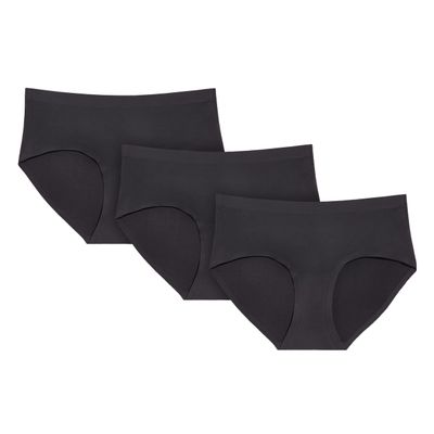 KNIX Super Leakproof No-Show Boyshort- Period Underwear for Women - Machine Washable, Reusable - Black, Small (3 Pack)