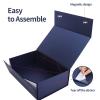 Giftgarden 4 Pack 12x8x4 Blue Gift Boxes with Magnetic Lids, Large Collapsible Gift Wrap Box Magnet Clourse for Presents, Mothers Day, Birthday, Wedding, Bridesmaid Groomsman Proposal Box view 3